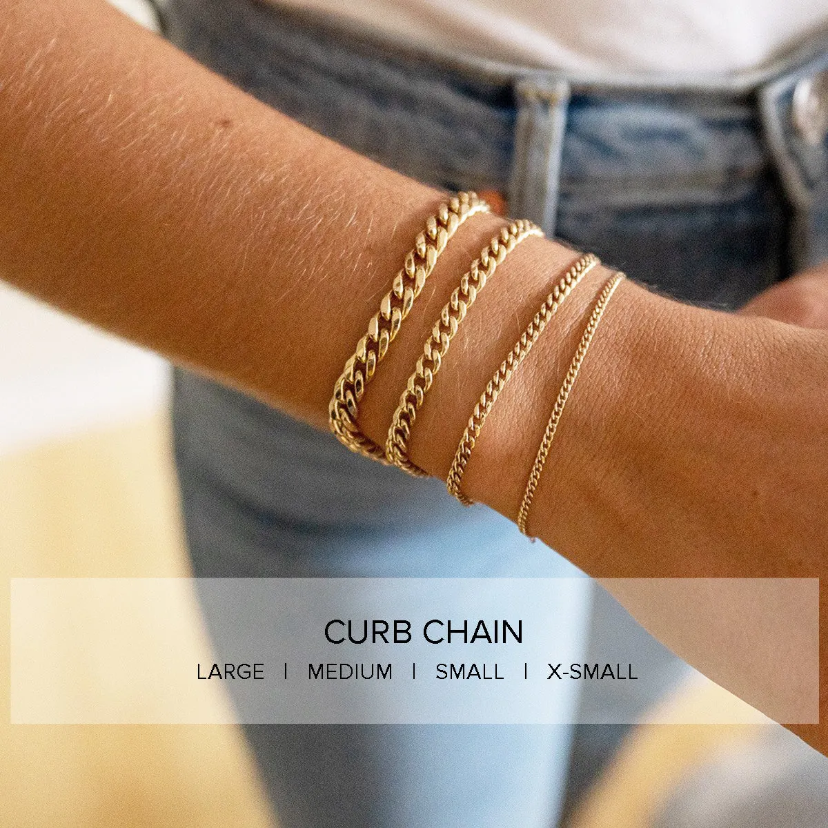 14k Large Curb Chain Bracelet