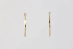 14k Two-Tone Gold Hoop Earrings (2.62g.)