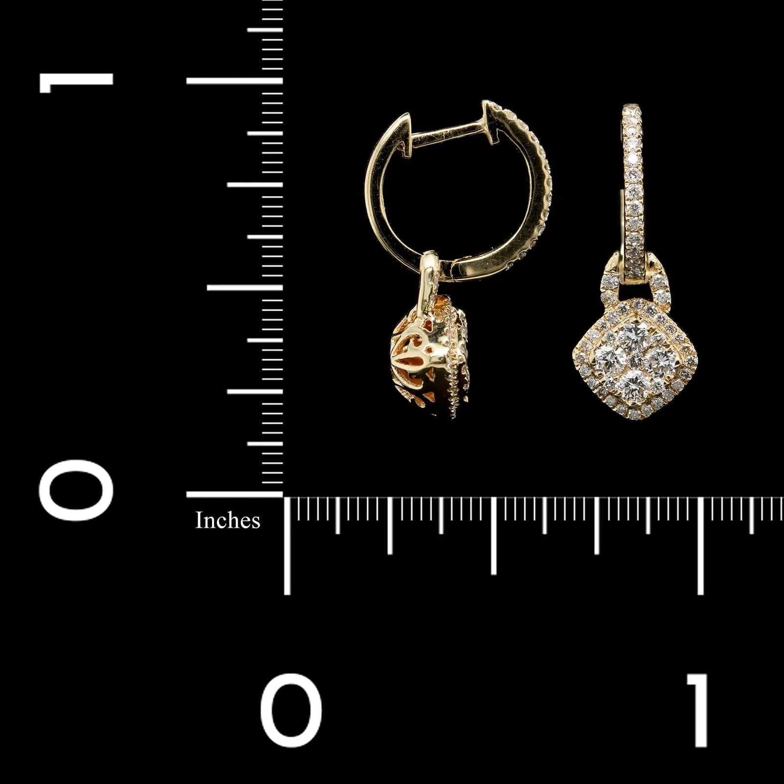 14K Yellow Gold Estate Diamond Earrings