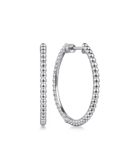 925 Sterling Silver Bujukan 30mm Classic Hoop Earrings