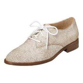 Aerosoles Women's East River White Leather Oxford Flat