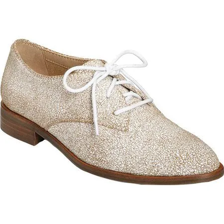 Aerosoles Women's East River White Leather Oxford Flat