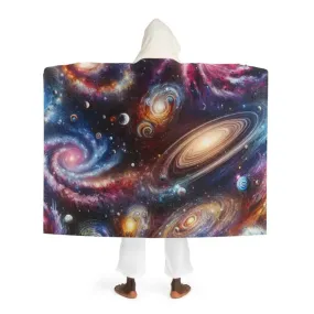 Aria Starling - Galaxy Hooded Sherpa Fleece Blanket