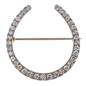 Art Deco Diamond Horseshoe Pin