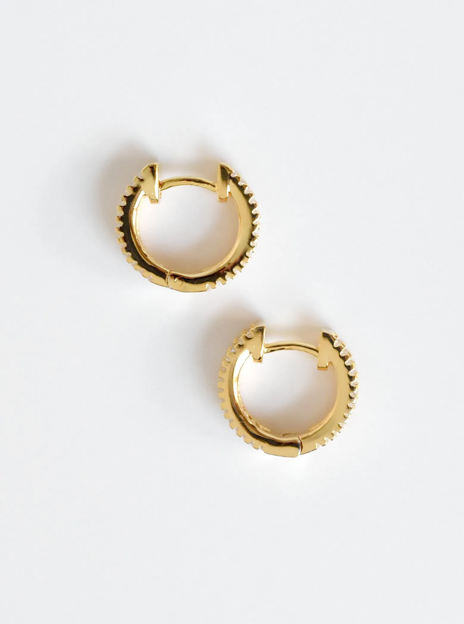 Baguette CZ Hoop Earrings