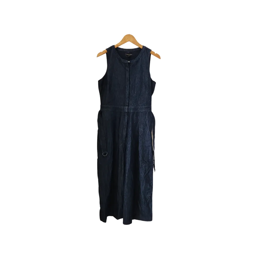 Banana Republic Dark Blue Denim Sleeveless Jumpsuit | Like New |