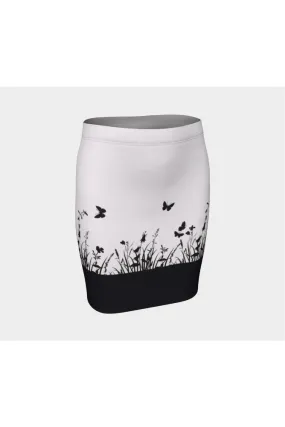 Butterfly Garden Fitted Skirt