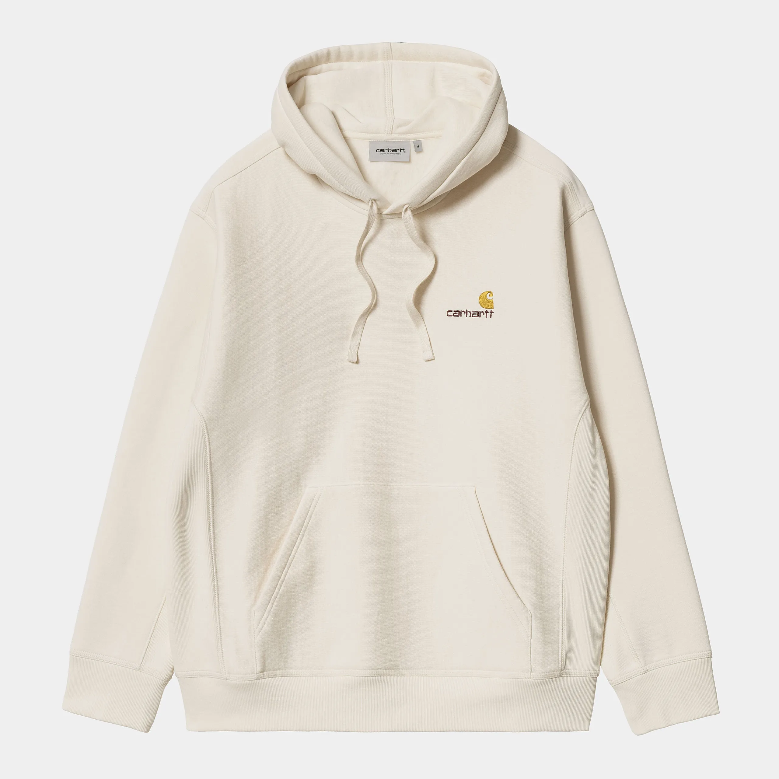 Carhartt WIP Mens American Script Sweat Hoodie - Natural