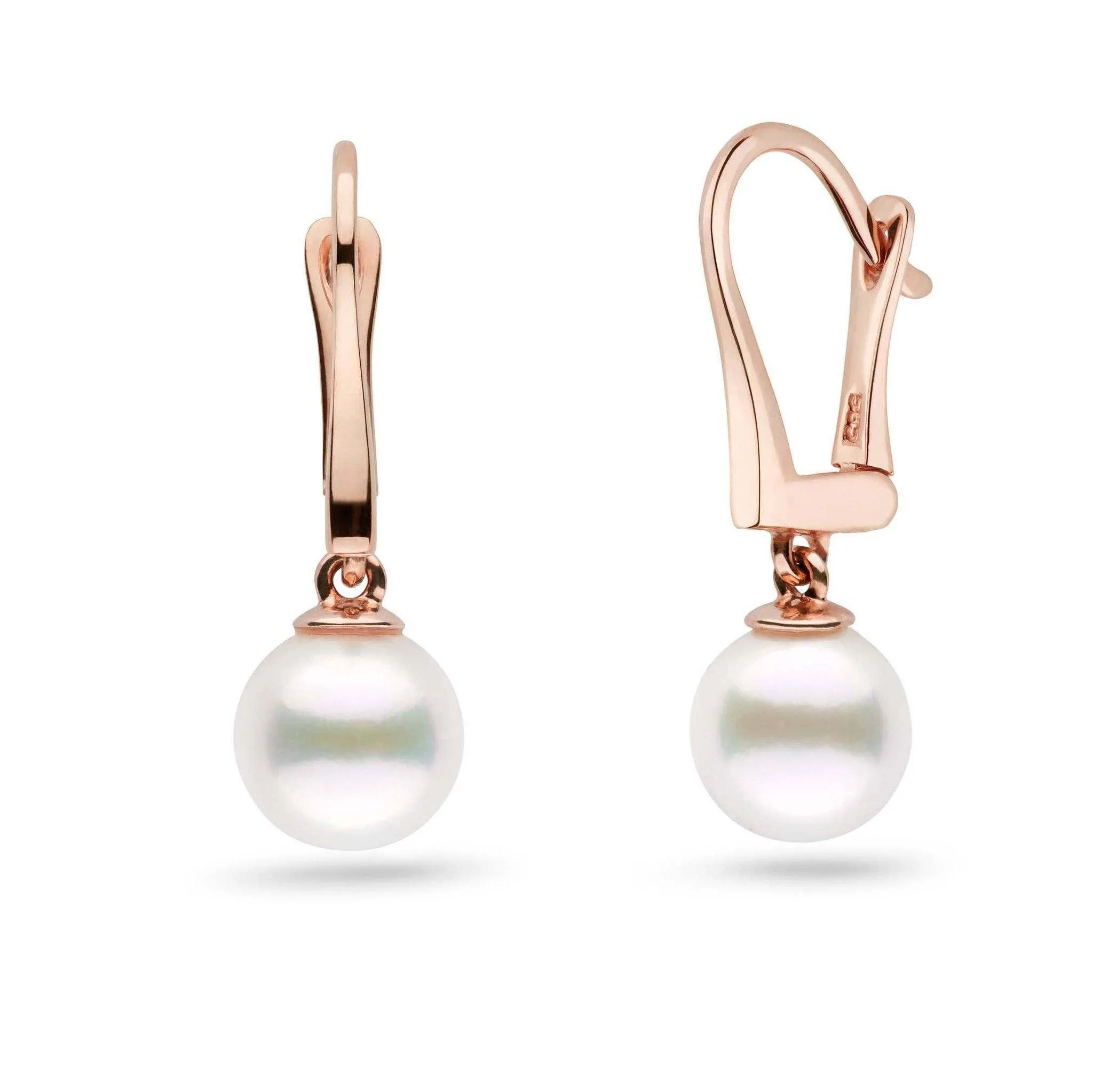 Classic Collection White Freshadama Freshwater 8.5-9.0 mm Pearl Dangle Earrings