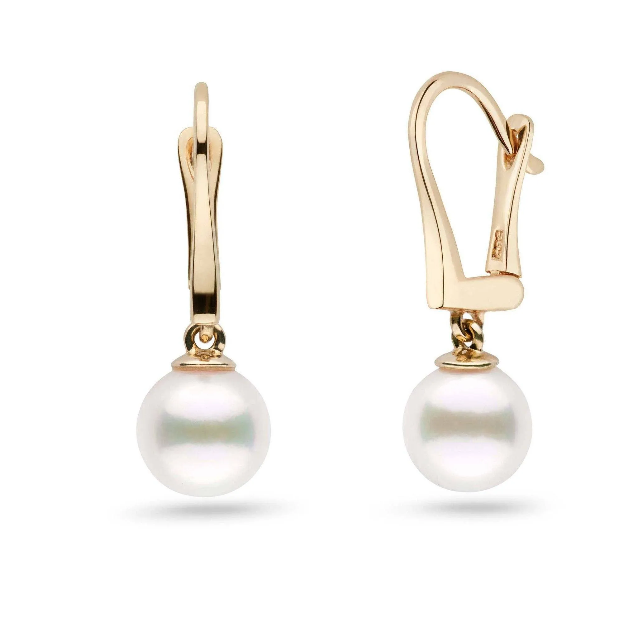 Classic Collection White Freshadama Freshwater 8.5-9.0 mm Pearl Dangle Earrings