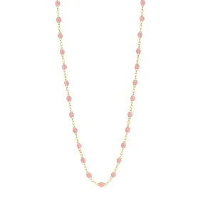 Classic Gigi Blush necklace, Yellow Gold, 17.7"