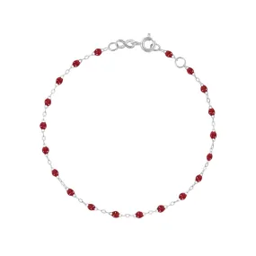 Classic Gigi Cherry bracelet, White Gold, 7.5"