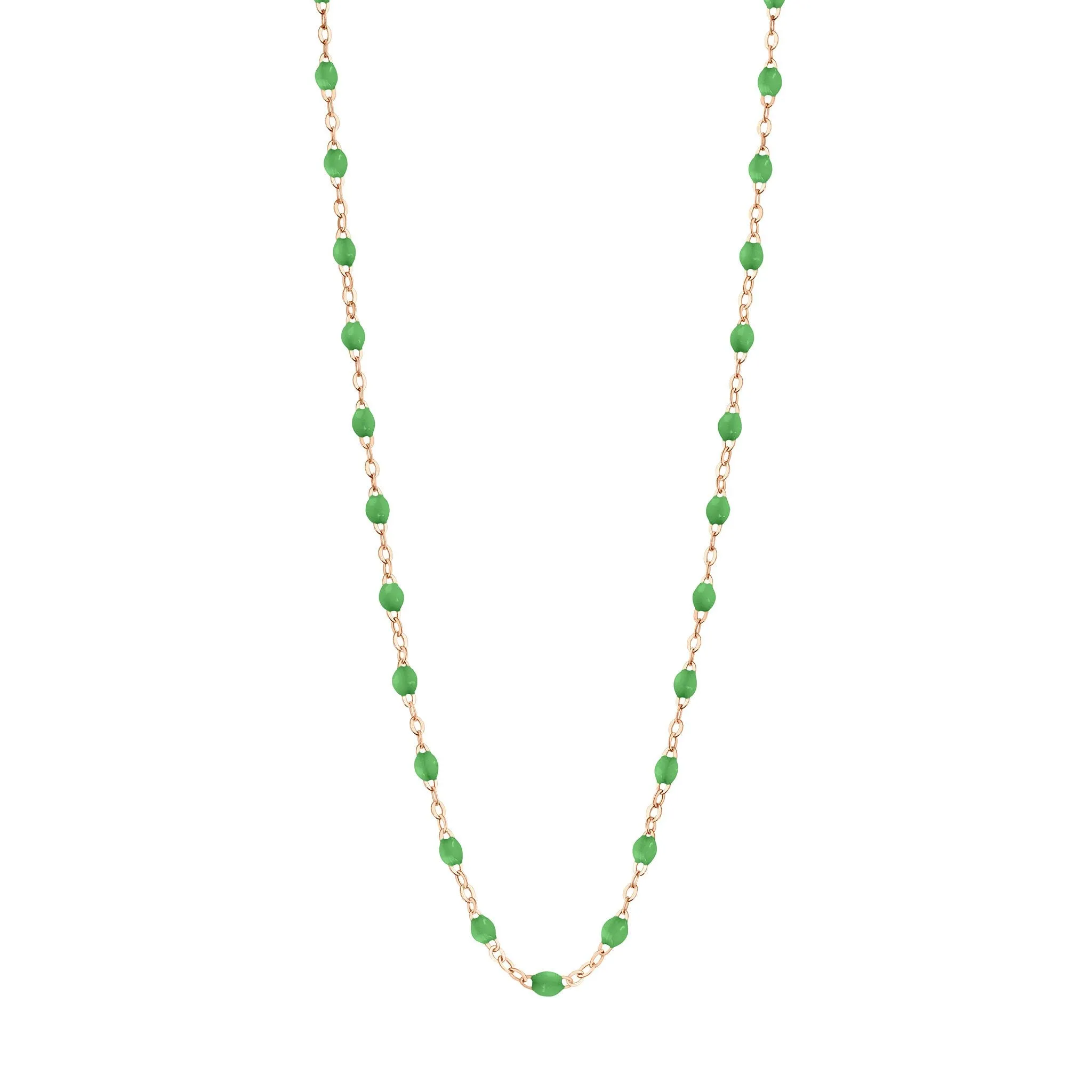 Classic Gigi Green necklace, Rose Gold, 19.7"