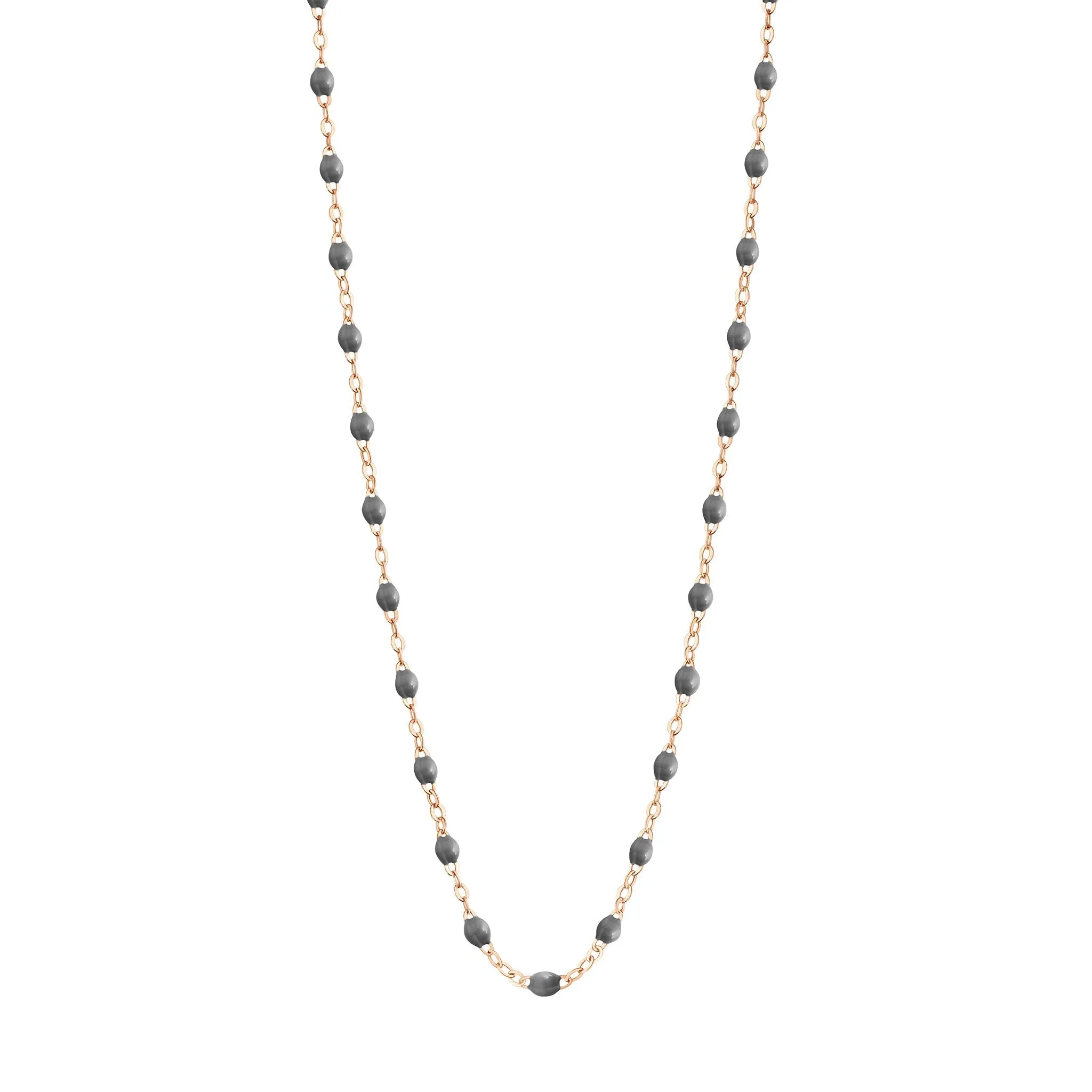 Classic Gigi Grey necklace, Rose Gold, 17.7"