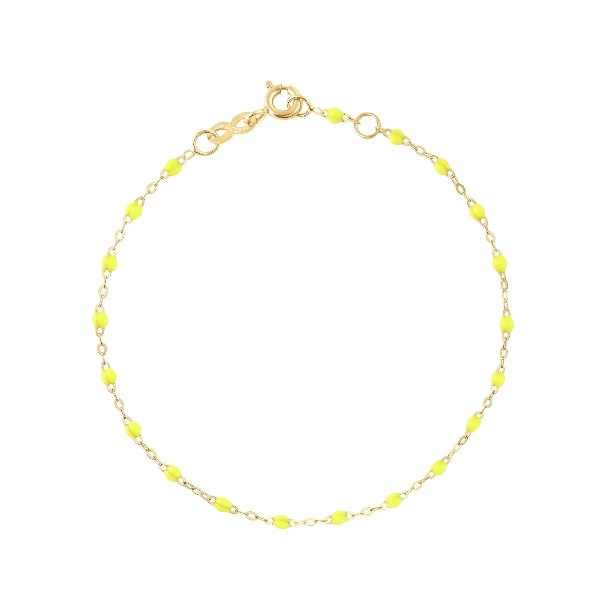 Classic Gigi Lime bracelet, Yellow Gold, 7.5"