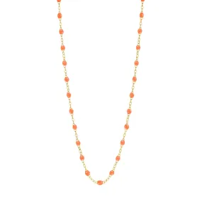 Classic Gigi Orange necklace, Yellow Gold, 19.7"