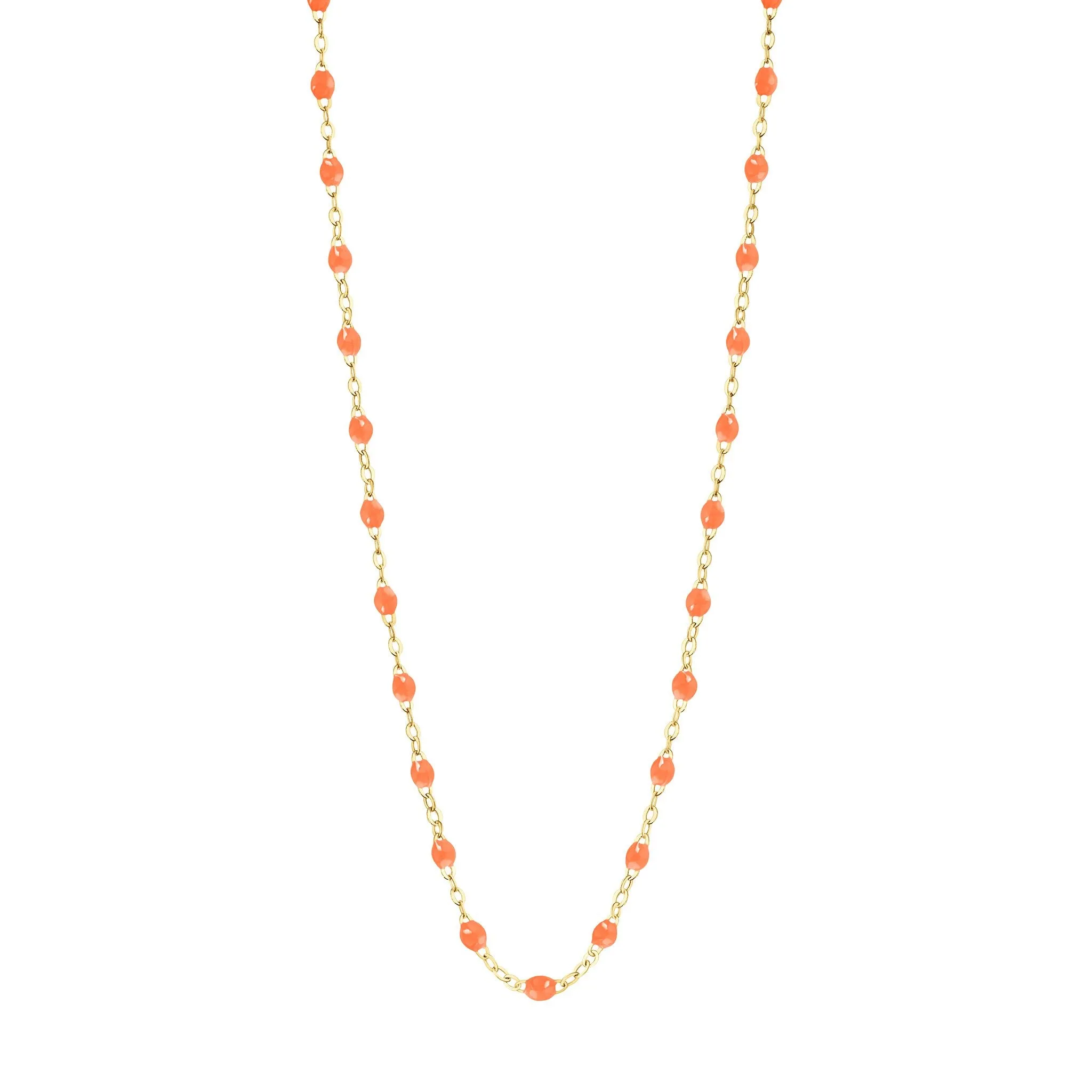 Classic Gigi Orange necklace, Yellow Gold, 19.7"