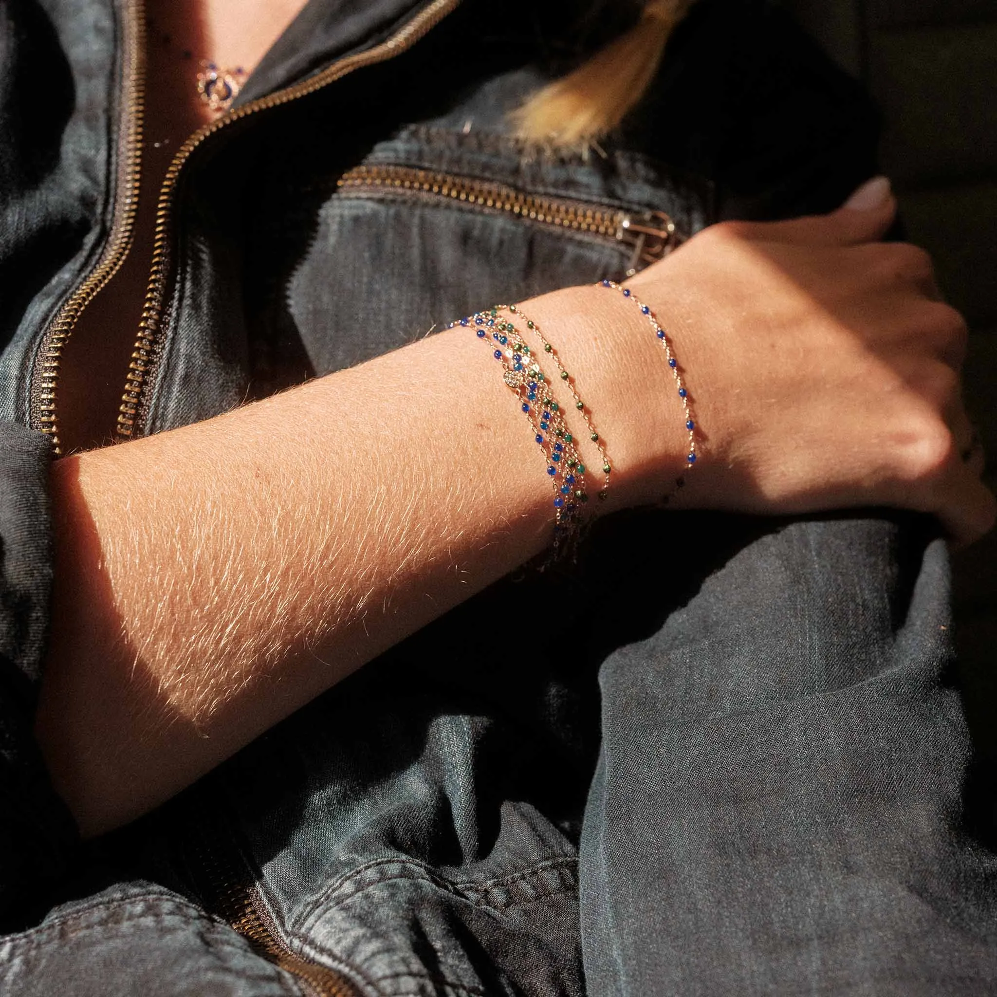 Classic Gigi Scarab Bracelet, Rose Gold, 6.7"