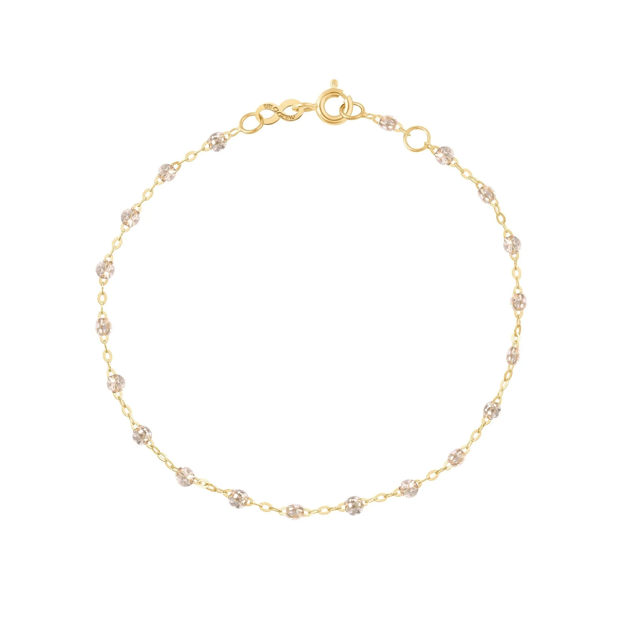 Classic Gigi Sparkle bracelet, Yellow Gold, 7.5"