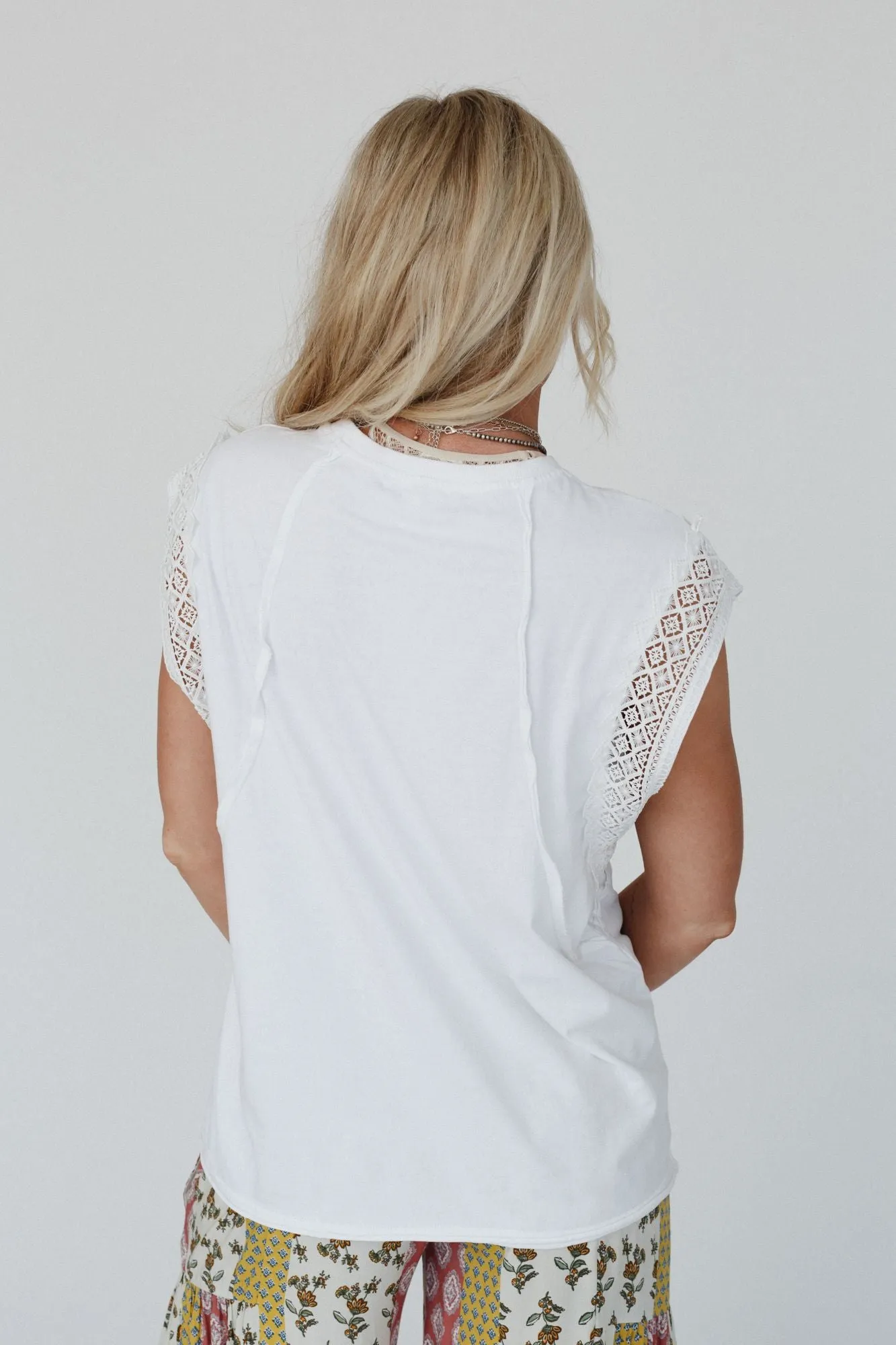 Clean Cut Short Sleeve Top - White