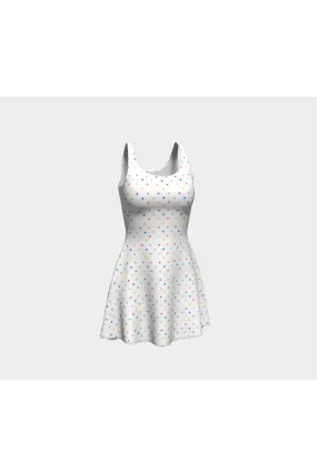 Colorful Polka Dot Flare Dress