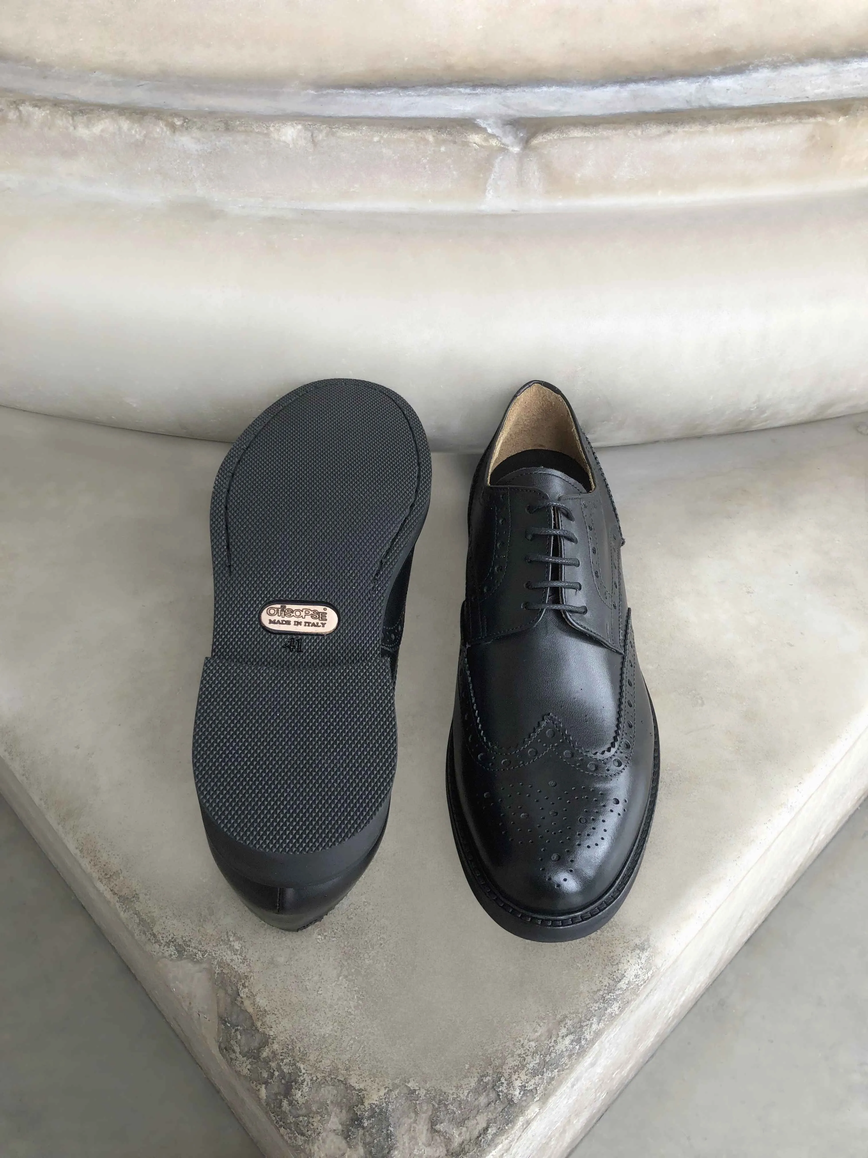 Derby in pelle nero