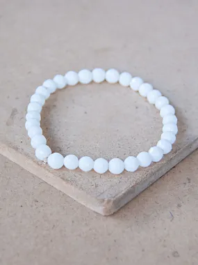 Diamond Cut Moonstone Mala Bracelet