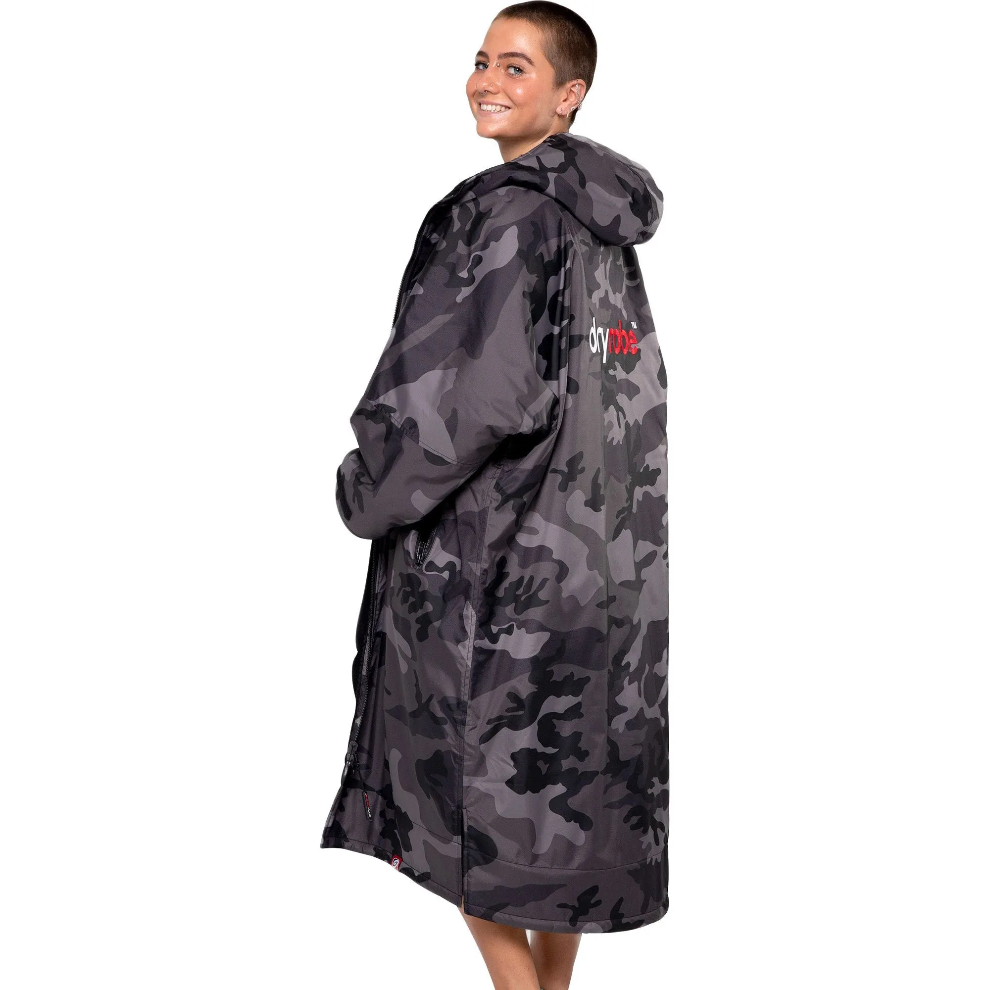 Dryrobe Advance Long Sleeve Changing Robe - Black Camo