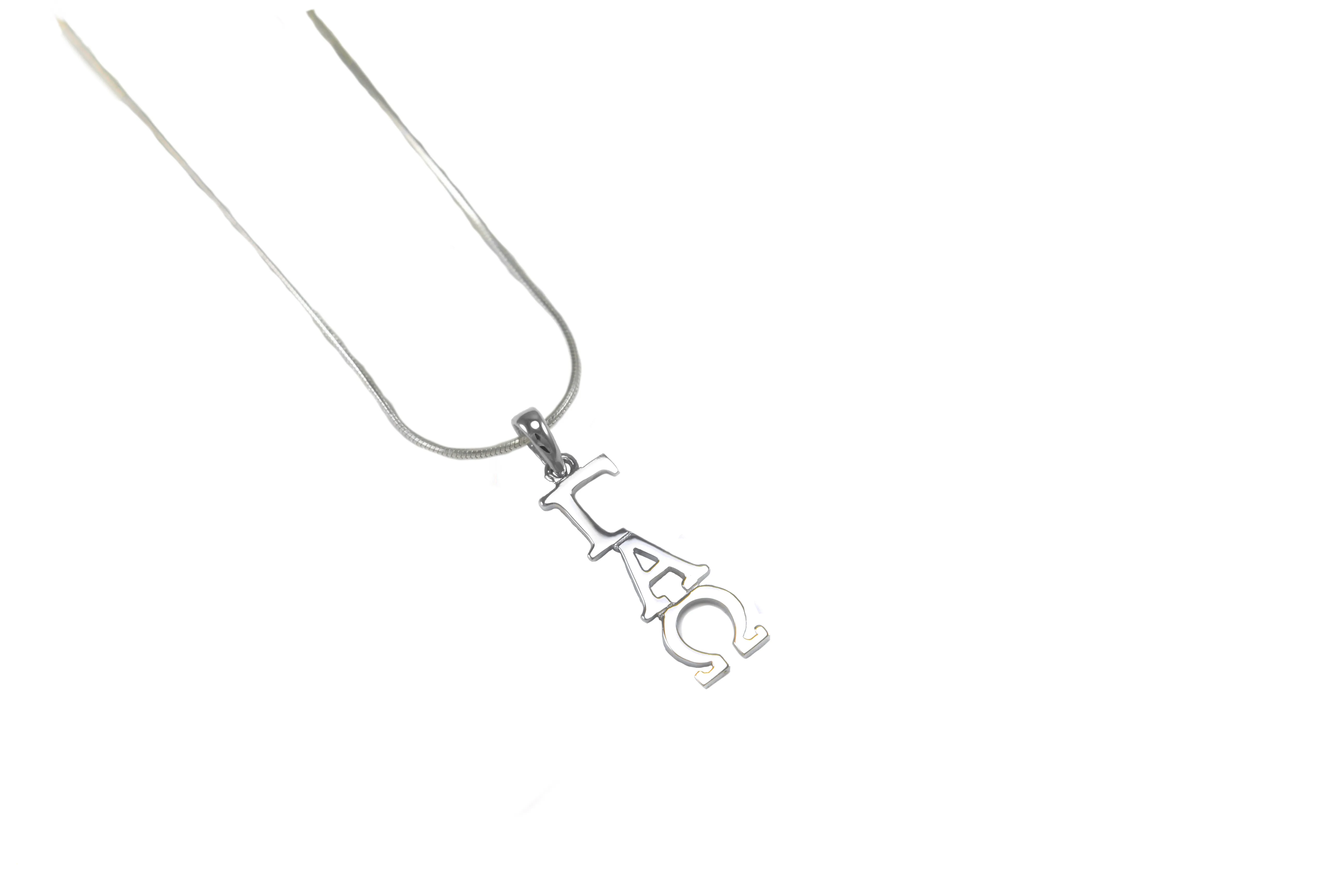 Gamma Alpha Omega Classic Sterling Silver Lavaliere Pendant