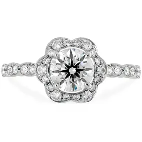 Hearts On Fire Lorelei Floral Diamond Engagement Ring