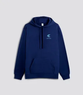 Hoodie Navy with Blue Logo