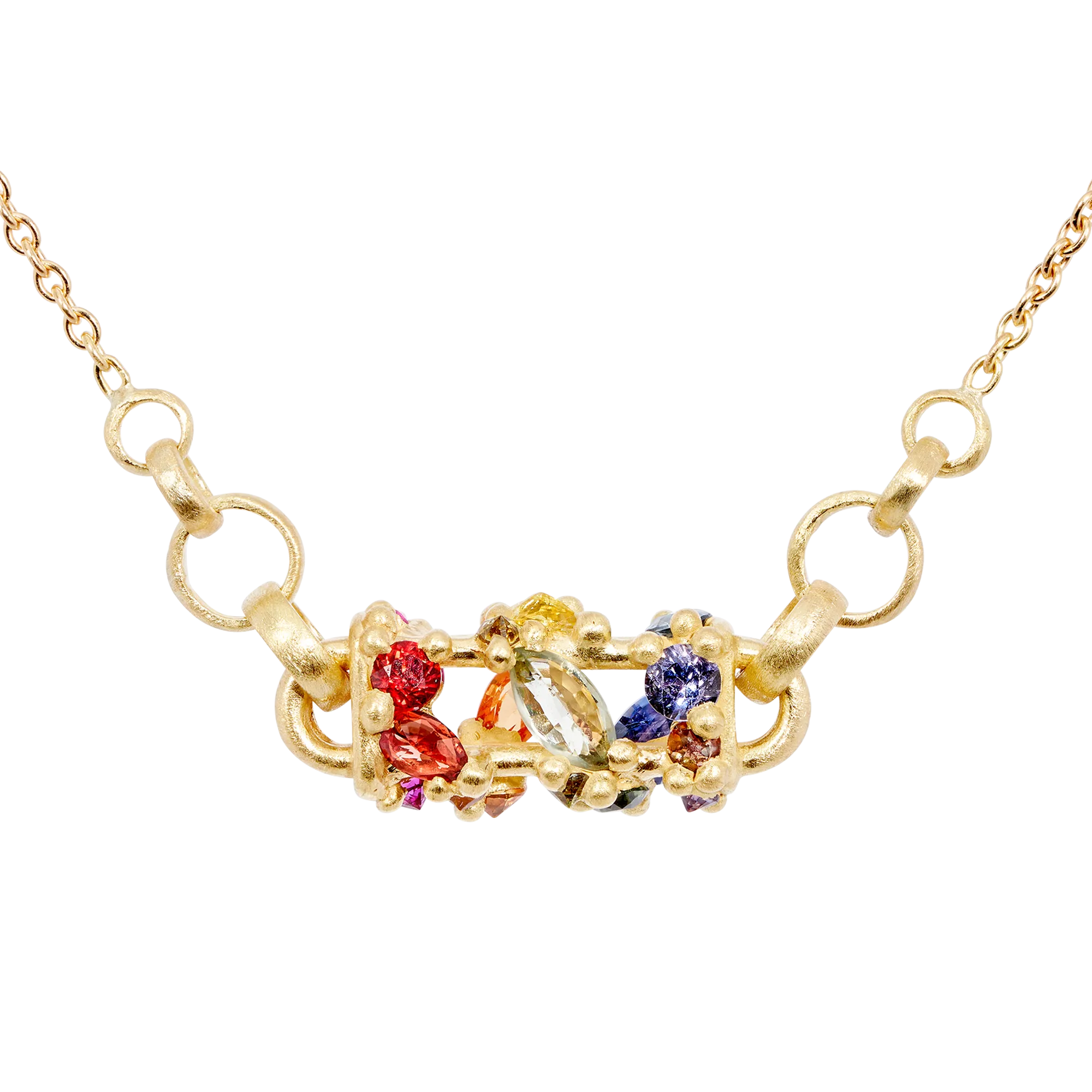 Horizontal Rainbow Fontaine Necklace - 11121