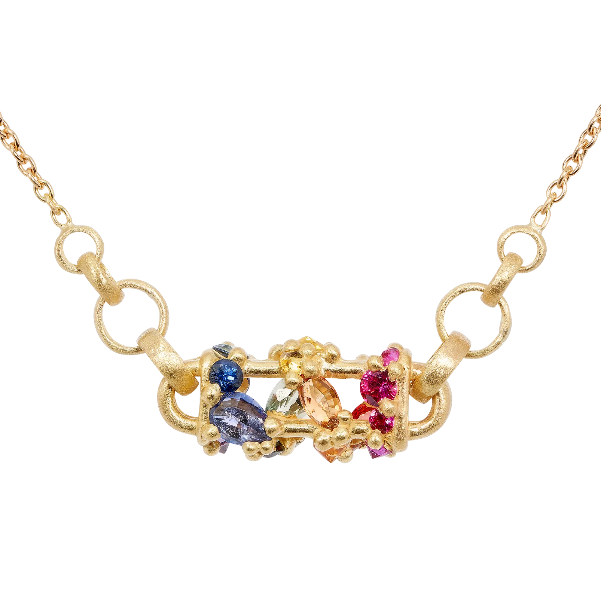 Horizontal Rainbow Fontaine Necklace - 11121