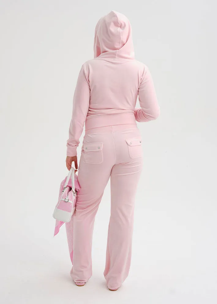 Juicy Couture Robertson Classic Velour Hoodie - almond blossom rose