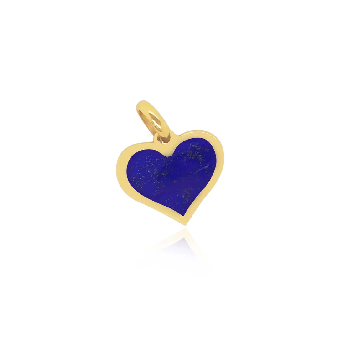 Lapis Heart Charm