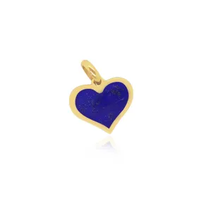 Lapis Heart Charm