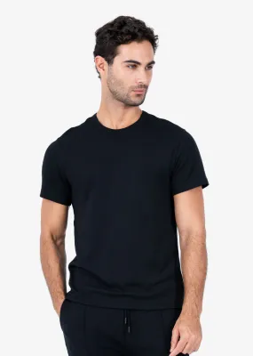 Mens All Around Lounge Tee & Shorts Set Black