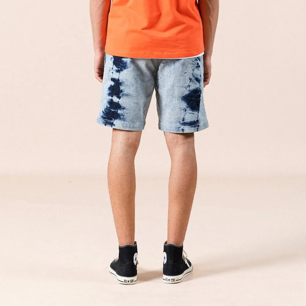 Men's Tie-Dyed Denim Shorts