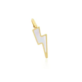 Mother of Pearl Lightning Bolt Charm