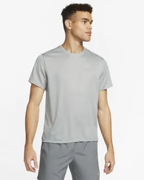 NIKE MEN'S MILER DRI-FIT UV GREY TEE