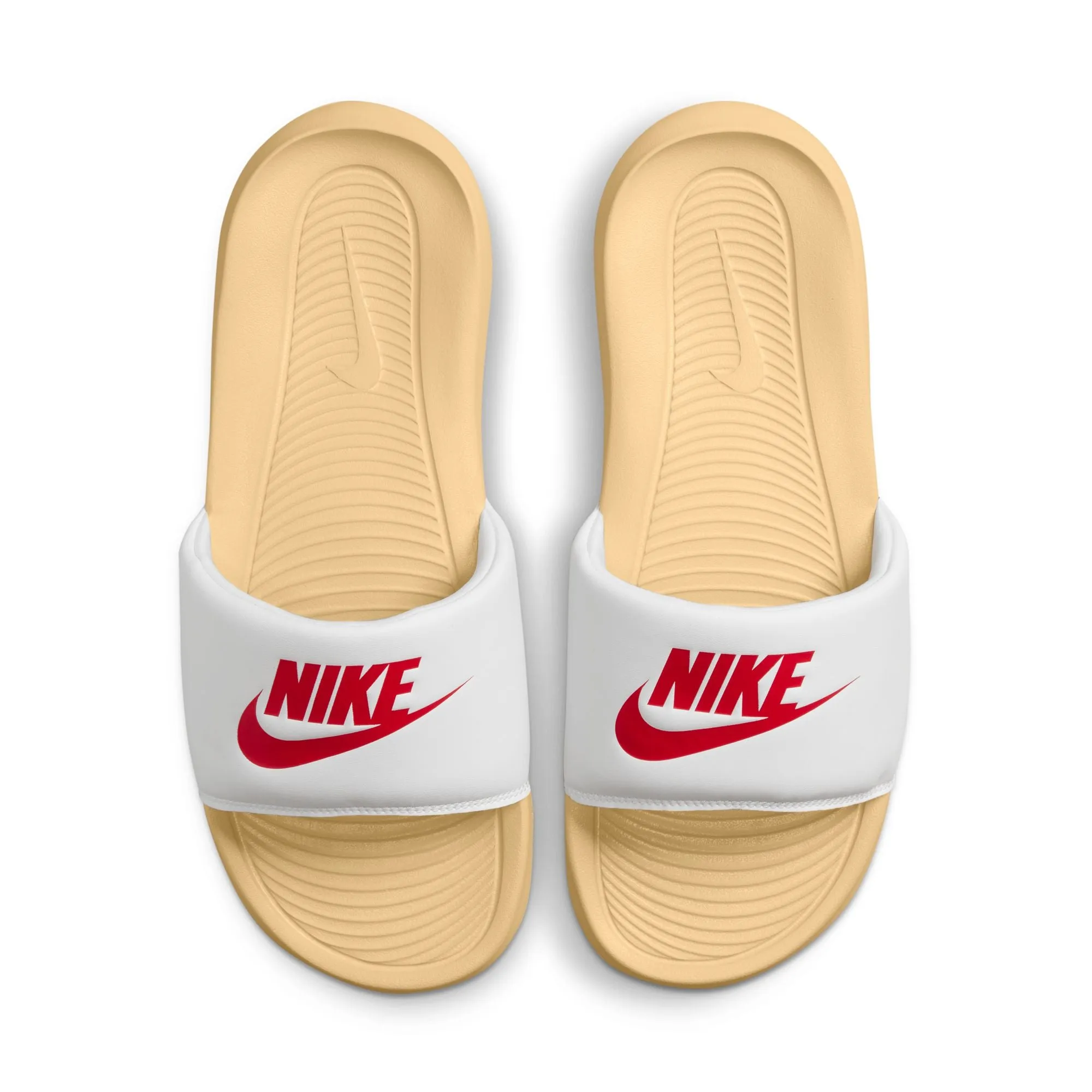 Nike Victori One Slides (Summit White/University Red/Sesame)