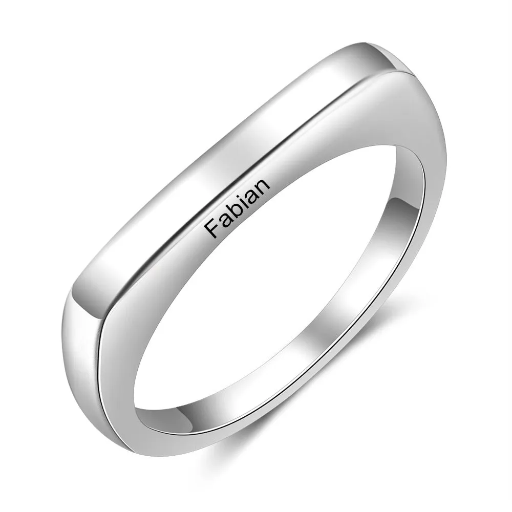 Silver Color Minimalist Jewelry Ring For Women