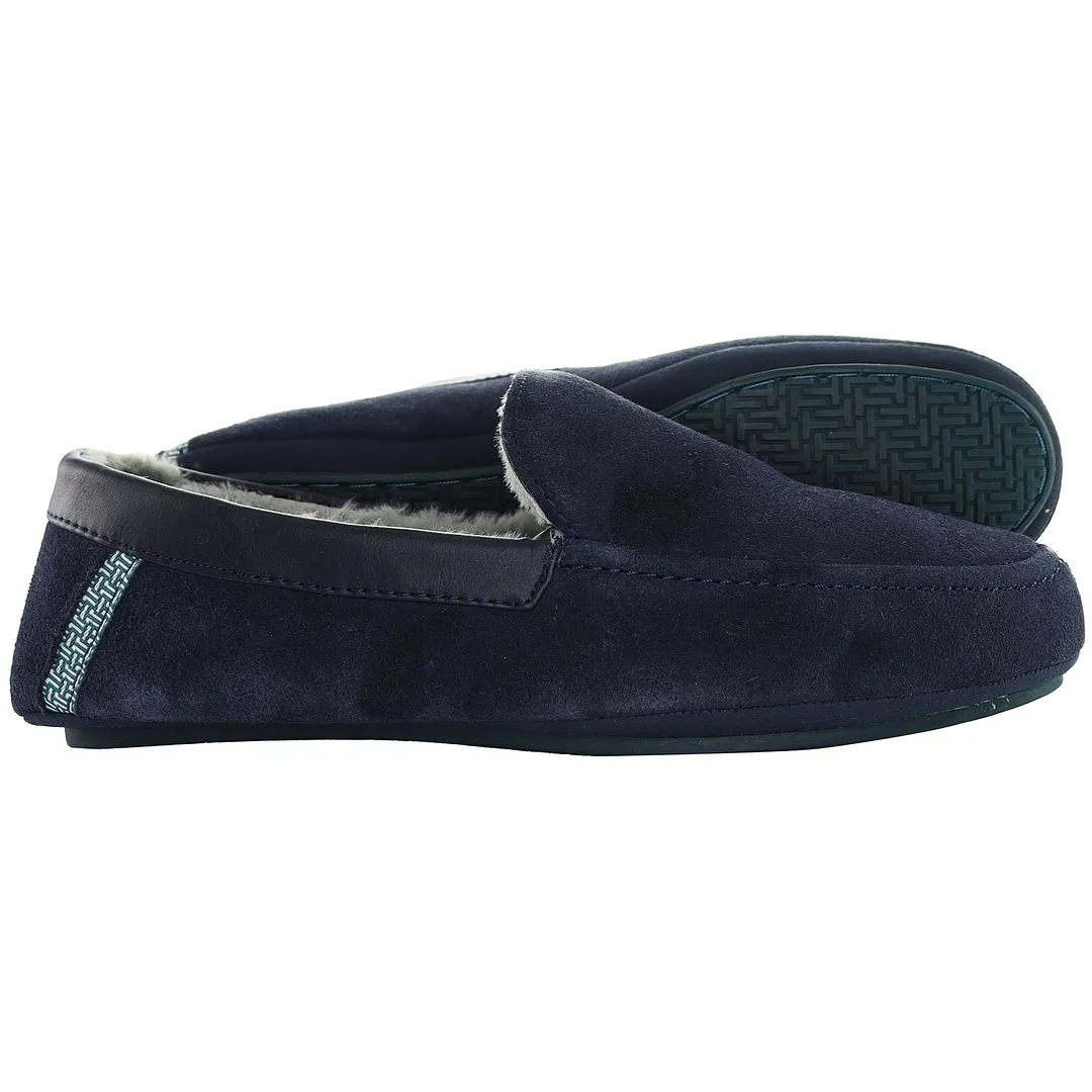 Ted Baker Vallent Mens Navy Moccasin Slippers