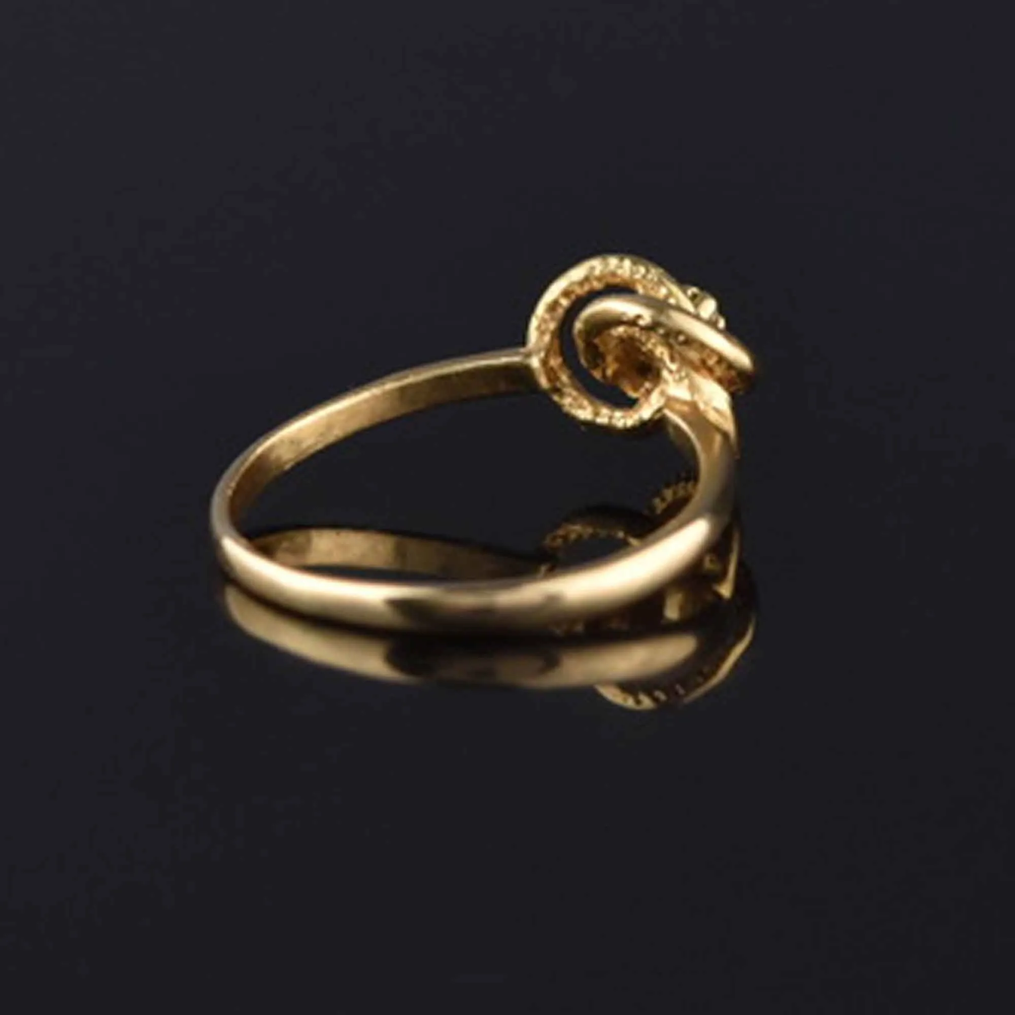 Vintage 14K Gold Love Knot Diamond Ring, Sz 5